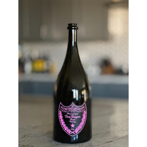 Rare Jerboam Dom Perignon Rose Luminous Pink Light Up 1 Empty Bottle 3L
